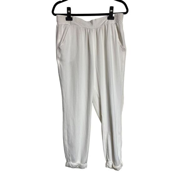 Splendid Sweatpants Womens Size Large White Cozy Pull-on Jogger Pants Casual - Picture 1 of 10